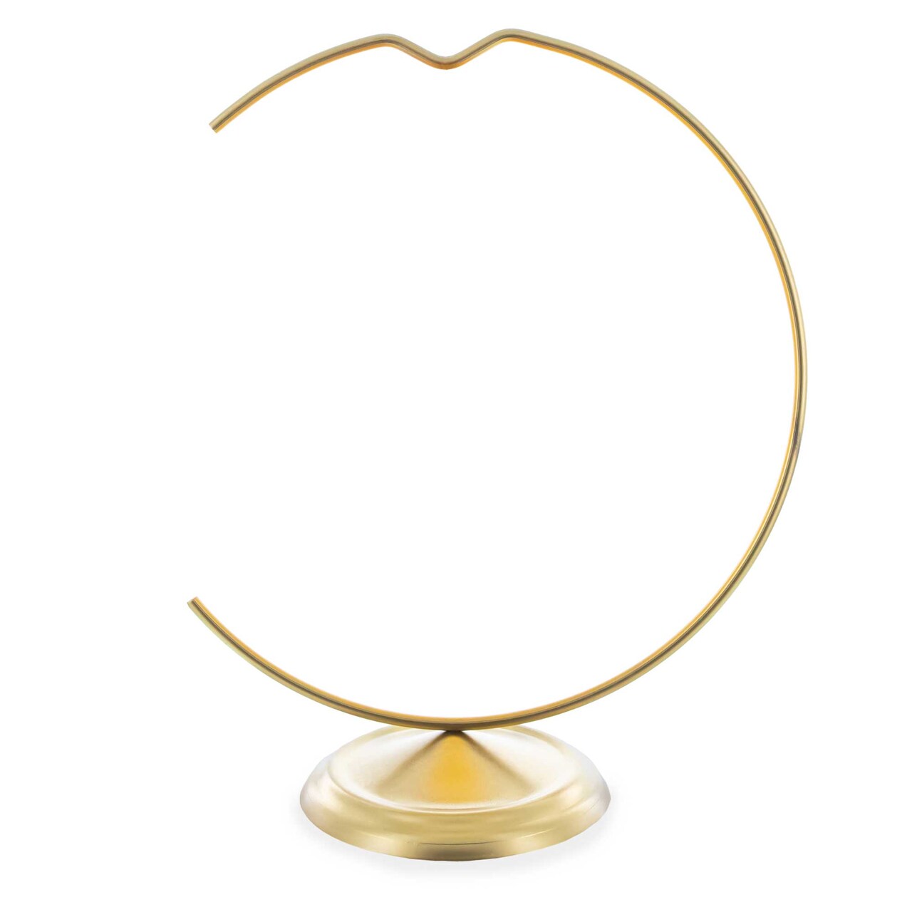 Crescent Moon with Hook Notch Gold Metal Ornament Display Stand 8.8 Inches (Poland)